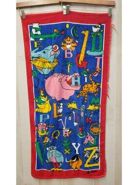 Vintage ABC Design Towel Set, Bath, Hand, Wash Cloth, Alphabet Terrimondo Cotton